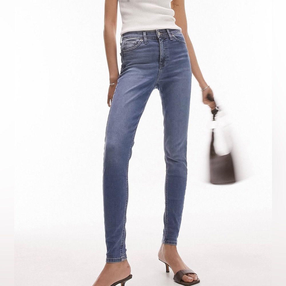 Topshop Jamie Jeans in Mid-Blue